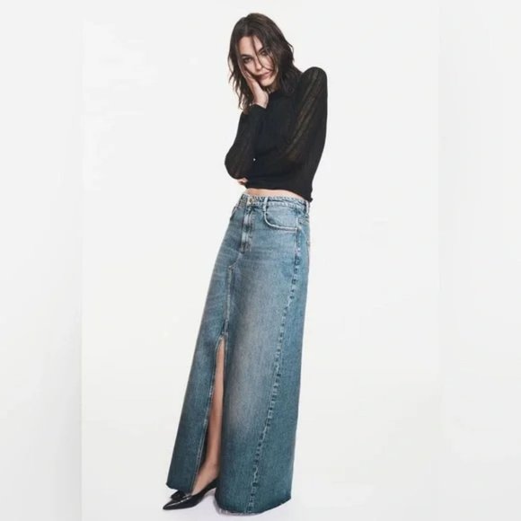 ZARA DENIM SKIRT Z1975 - Picture 6 of 6